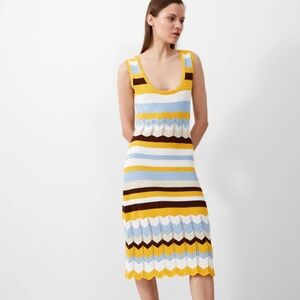 French Connection crochet striped dress